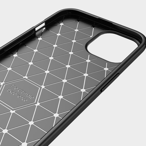 Brushed Texture Carbon Fiber TPU Case - iPhone 13(Black)