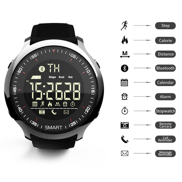 Lokmat MK18 1.1 inch Circle Screen IP68 Waterproof Smart Watch, Support Information Reminder / Remote Camera / Walking Motion Monitor(Silver)