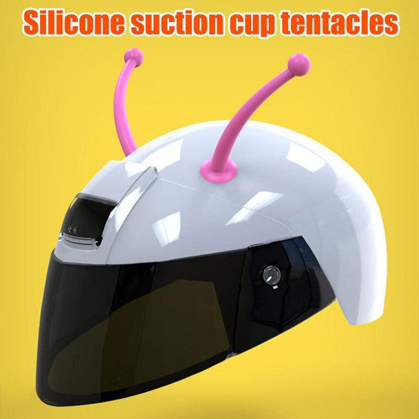 4PCS Motorcycle Helmet Soft Silicone Tentacle Sucker Decoration(Black)