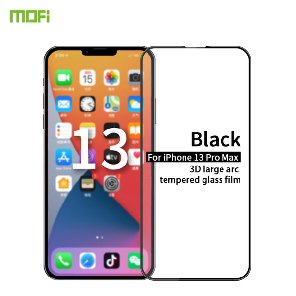 MOFI 9H 3D Explosion-proof Curved Screen Tempered Glass Film - iPhone 13 Pro Max(Black)