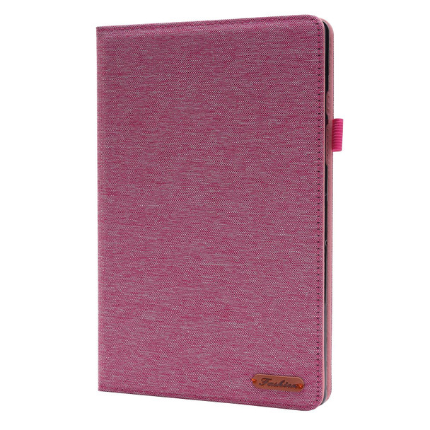 Lenovo M10 Plus 10.3 inch TB-X606 / TB-X606F Horizontal Flip TPU + Fabric PU Leather Tablet Case(Rose Red)