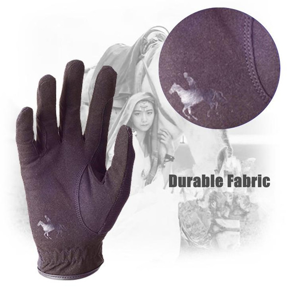Boodun L281075C Horse Riding Gloves Wear-Resistant Non-Slip Equestrian Gloves, Size: L(Black)