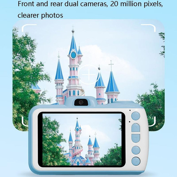 X38 3.5 Inches 4K Smart Digital Children Camera Dual-Camera HD Screen Automatic Focus Camera(Blue)