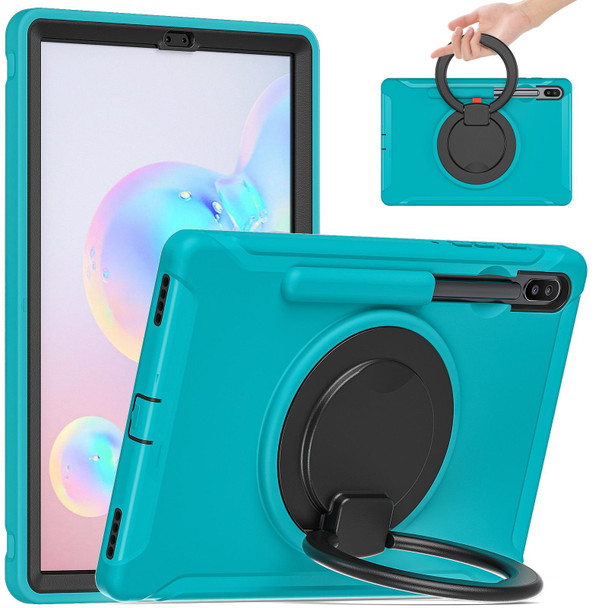 Samsung Galaxy Tab S6 T860 Shockproof TPU + PC Protective Case with 360 Degree Rotation Foldable Handle Grip Holder & Pen Slot(Blue)