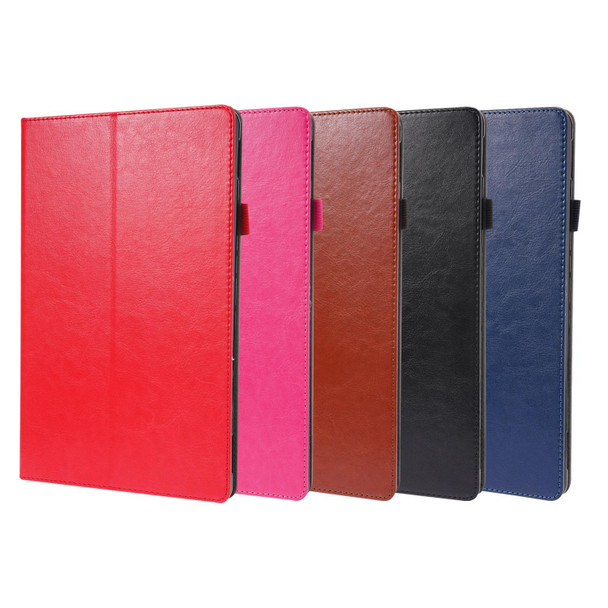 Amazon Kindle Fire HD 10 2021 Business Horizontal Flip PU Leatherette Case with Two-Folding Holder & Card Slots & Pen Slot(Rose Red)