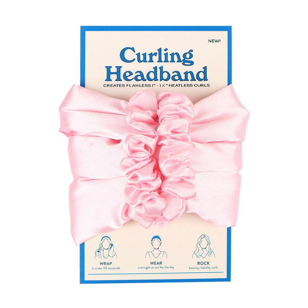 Physical Force Shaping Curly Hair Heatless Hair Curler Hair Band(Pink )