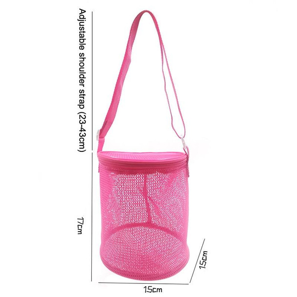 2PCS Children Outdoor Wild Picking Bag Cylinder Butterfly Dragonfly Collection Bag(Rose Red)