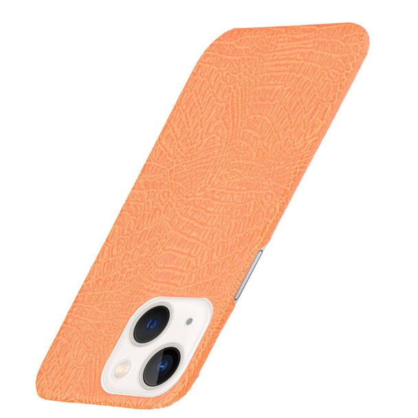 Crocodile PU + PC Phone Case - iPhone 13 mini(Orange)