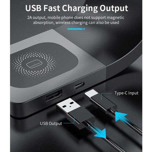 4 In 1 Multi-function Smart Magnetic Wireless Charger for iPhone & iWatches & AirPods(White)