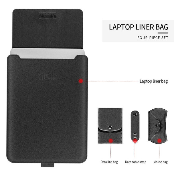 A2 4 in 1 Computer Bracket Liner Bag Storage Bag, Size:15 inch(Red)