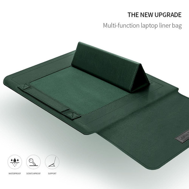 A2 4 in 1 Computer Bracket Liner Bag Storage Bag, Size:15 inch(Green)