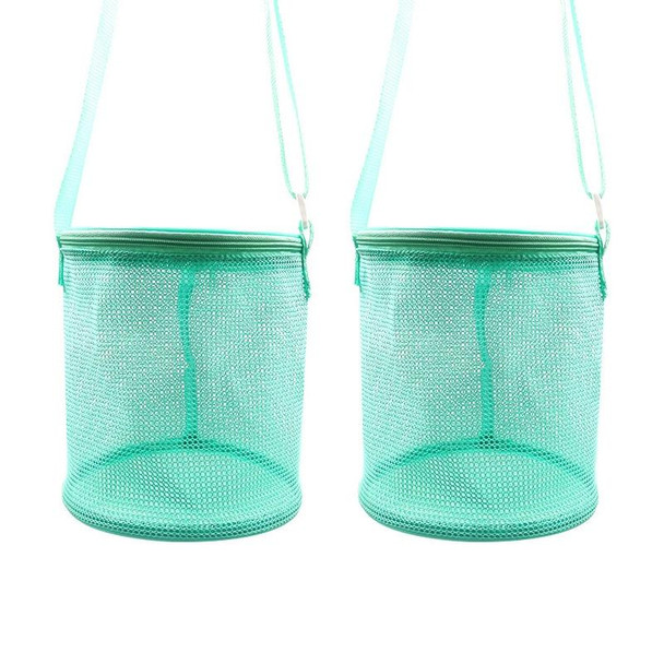 2PCS Children Outdoor Wild Picking Bag Cylinder Butterfly Dragonfly Collection Bag(Green)