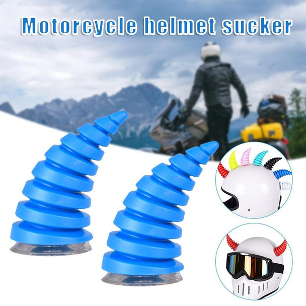 2PCS Motorcycle Horn Sucker Helmet Decoration(Green)