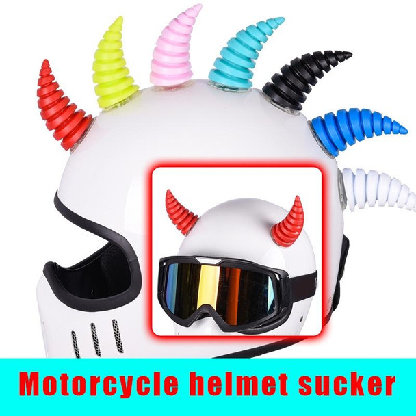 2PCS Motorcycle Horn Sucker Helmet Decoration(Green)