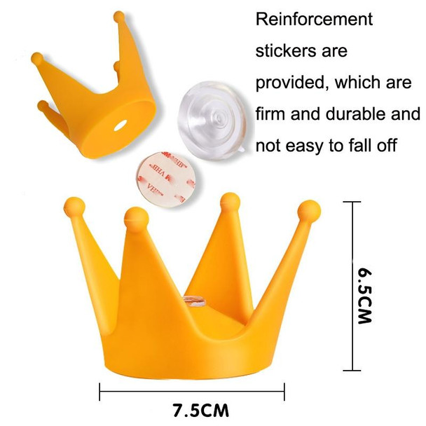 2PCS Motorcycle Crown Sucker Helmet Decoration(Peach Red)