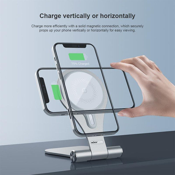 NILLKIN Water Droplets Shape Magnetic Wireless Charger Bracket (Grey)