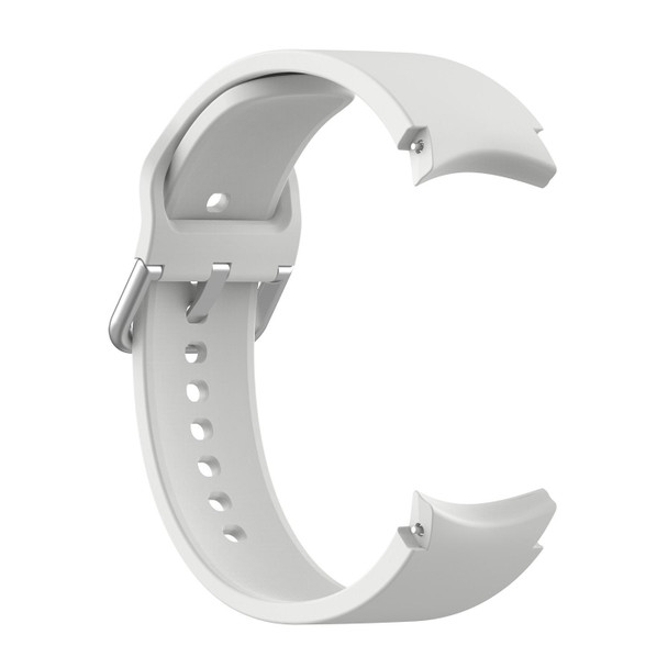 Samung Galaxy Watch4 40mm / 44mm Silicone Silver Round Buckle Watch Band(Silver Grey)