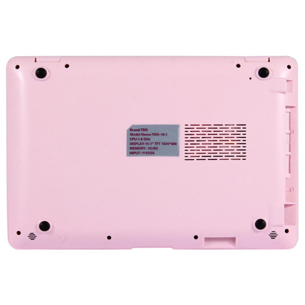 TDD-10.1 Netbook PC, 10.1 inch, 1GB+8GB, Android 5.1 Allwinner A33 Quad Core 1.6GHz, BT, WiFi, SD, RJ45(Pink)