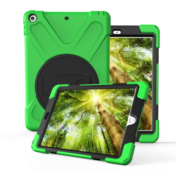 Galaxy Tab A 8.02019T290/T295 360 Degree Rotation PC + Silicone Protective Case with Holder & Hand-strap(Light Green)