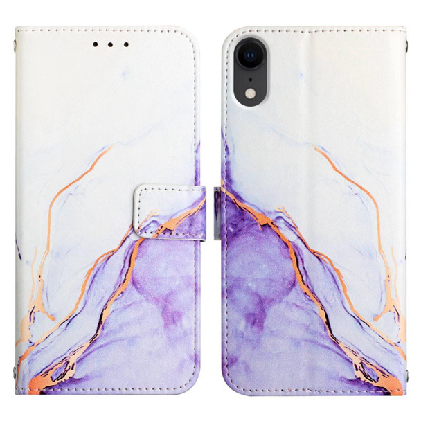 PT003 Marble Pattern Flip Leather Phone Case - iPhone XR(LS006)