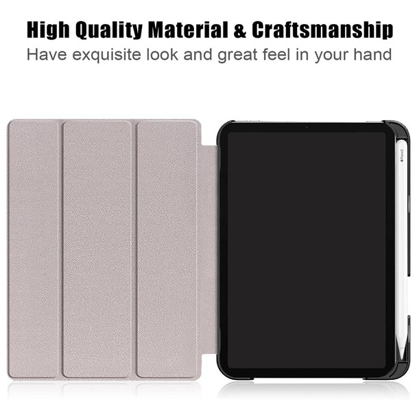 Painted Pattern TPU Horizontal Flip Leather Tablet Case with Three-folding Holder & Pen Slot & Sleep / Wake-up Function - iPad mini 6(Milky Way)