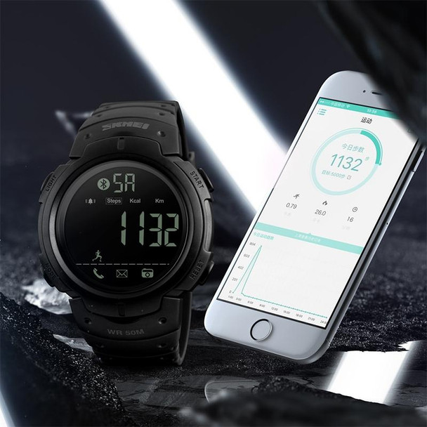 SKMEI 1301 Multifunction 50m Waterproof Sports Bluetooth Smart Watch, Compatible with Android & iOS System(Army Green)