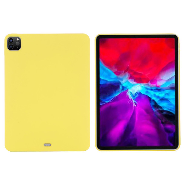 Pure Color Liquid Silicone Shockproof Tablet Case - iPad Pro 12.9 2011 / 2020 / 2018(Yellow)