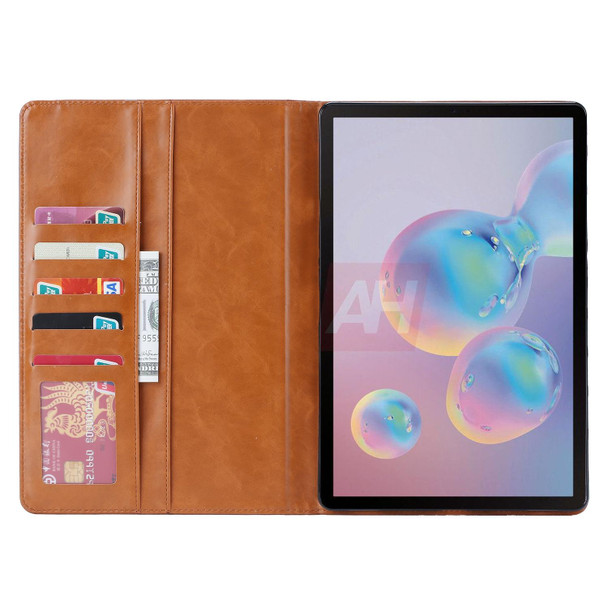 Samsung Galaxy Tab S7 FE Knead Skin Texture Horizontal Flip Leather Case with Photo Frame & Holder & Card Slots & Wallet(Wine Red)