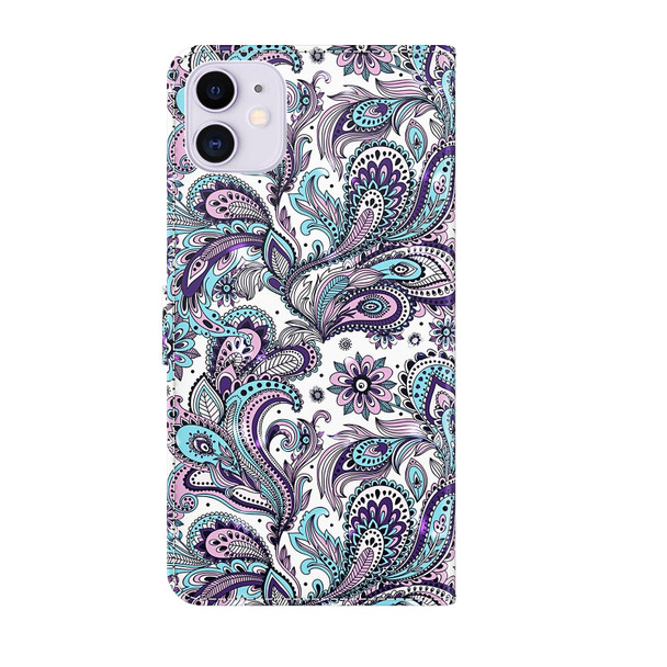 3D Painting Pattern Horizontal Flip TPU + PU Leatherette Case with Holder & Card Slots & Wallet - iPhone 13 Pro(Swirl Pattern)