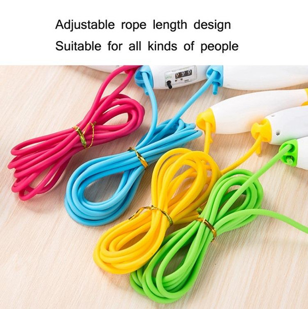 5 PCS Adjustable Mechanical Counting PVC Skipping Rope Fitness Sports Equipment, Length: 3m(Yellow White)