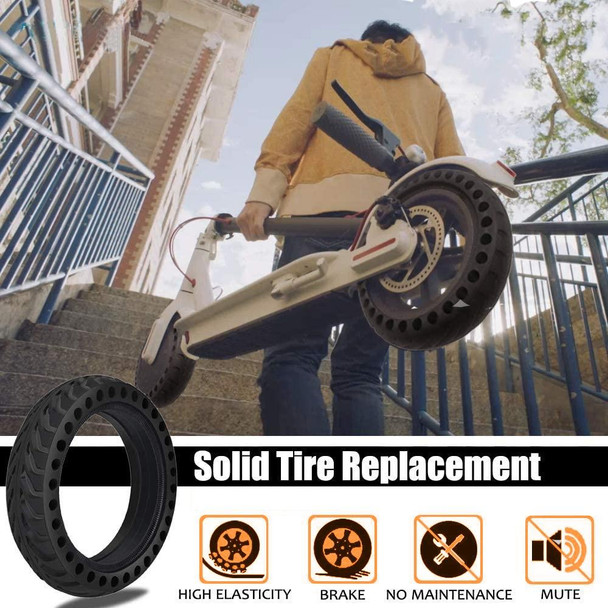 8.5 Inch Electric Scooter Honeycomb Anti-Explosive Tire Resistant Rubber Tire - Xiaomi Mijia M365 / M365 Pro(Black)