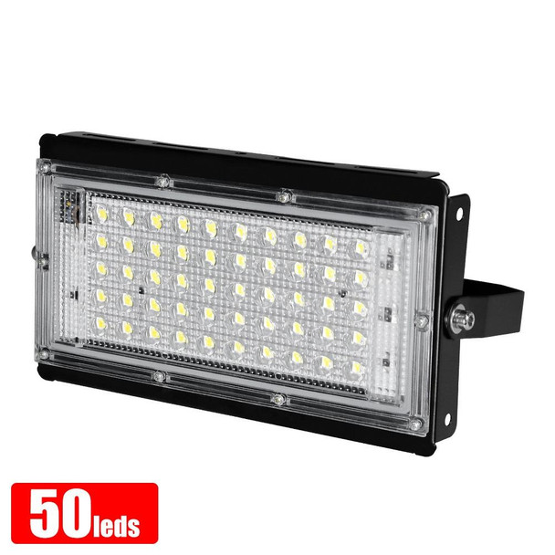 Waterproof LED Flood Light Outdoor Garden Light Construction Site Lighting Project Light, Specs: 50W 50 Beads (Cool White)