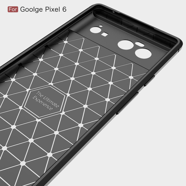 Google Pixel 6 Brushed Texture Carbon Fiber TPU Case(Black)