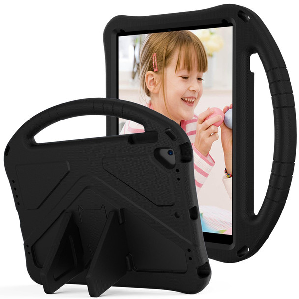 iPad Air/Air2/9.7(2018)&(2017) EVA Flat Anti Falling Protective Case Shell with Holder(Black)