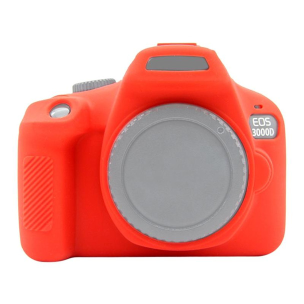 PULUZ Soft Silicone Protective Case for Canon EOS 3000D / 4000D(Red)