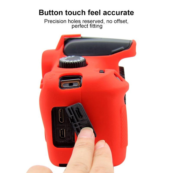 PULUZ Soft Silicone Protective Case for Canon EOS 3000D / 4000D(Red)