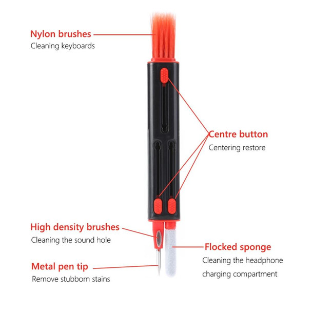 Bluetooth Headphones Earbuds Cleaning Pen(Black and Red)