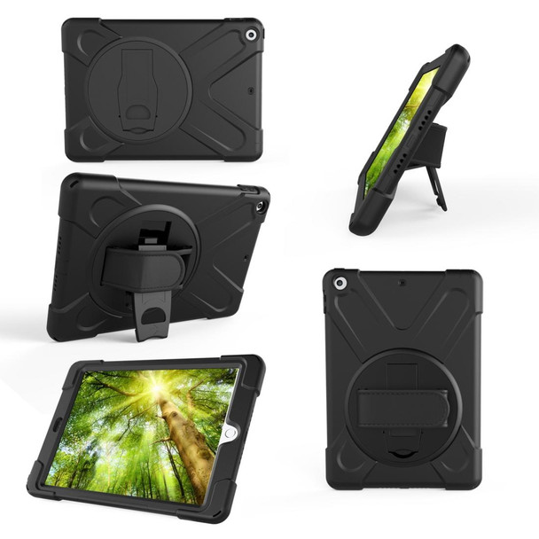 Galaxy Tab A 8.02019T290/T295 360 Degree Rotation PC + Silicone Protective Case with Holder & Hand-strap(Black)