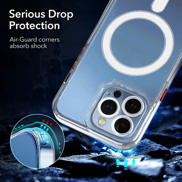 Cat-eye TPU + Acrylic Magsafe Phone Case - iPhone 13 Pro(Blue)