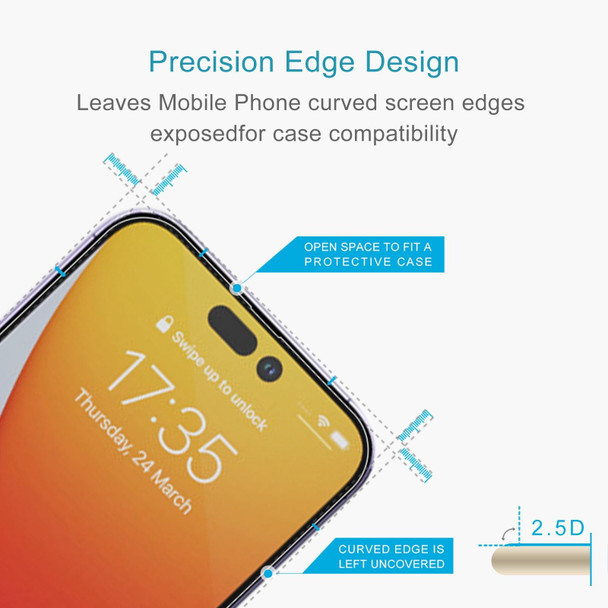 10 PCS 0.26mm 9H 2.5D Tempered Glass Film - iPhone 14 Pro