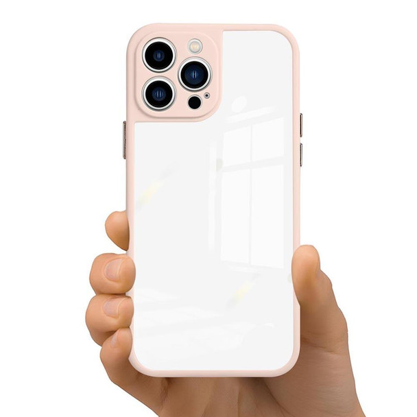 Electroplated Button Two-color TPU Phone Case - iPhone 13 Pro(White)