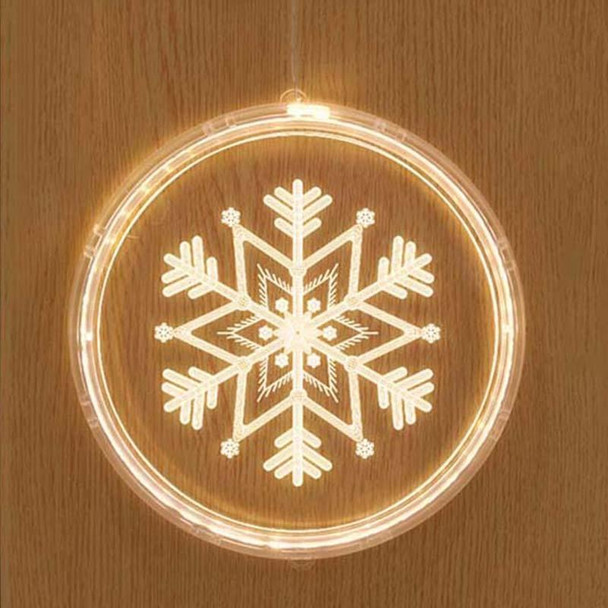 Christmas Decoration Light LED Holiday 3D Hanging Lamp, Power:Battery(Snowflake)