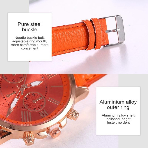 Women and Men Fashion Quartz Watches Leather Sports Casual Watch(Khaki)