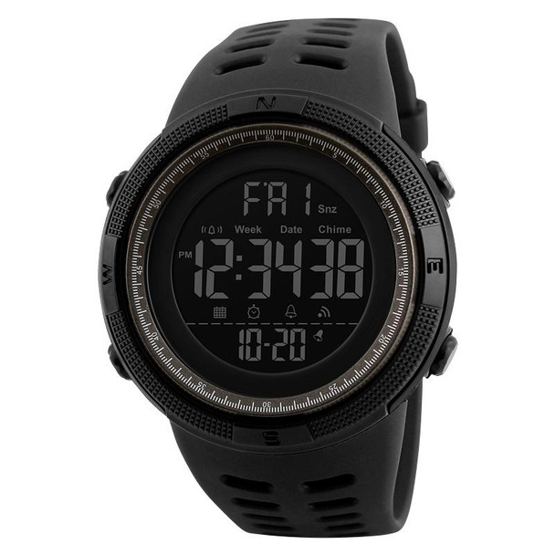 SKMEI 1251 Men Fashionable Outdoor 50m Waterproof Sports Watch Digital Watch with PU Watchband(Grey)