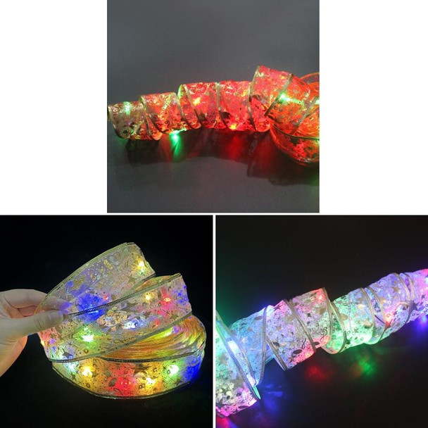 Christmas LED Lights Bronzing Double Ribbon String Lights, Specification: 5m(Silver Color Light)