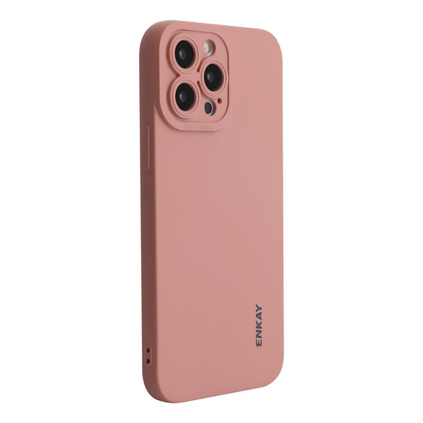 ENKAY Liquid Silicone Phone Case for iPhone 12 Pro Max(Pink)