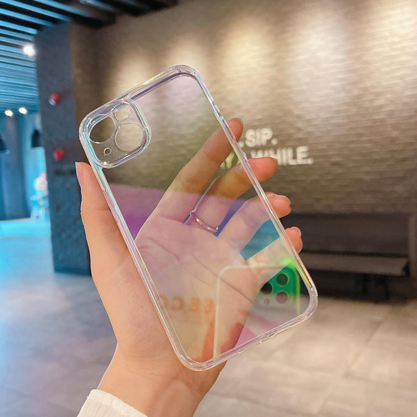 Color Plated Acrylic + TPU Phone Case - iPhone 13 Pro(Gradient Rainbow)
