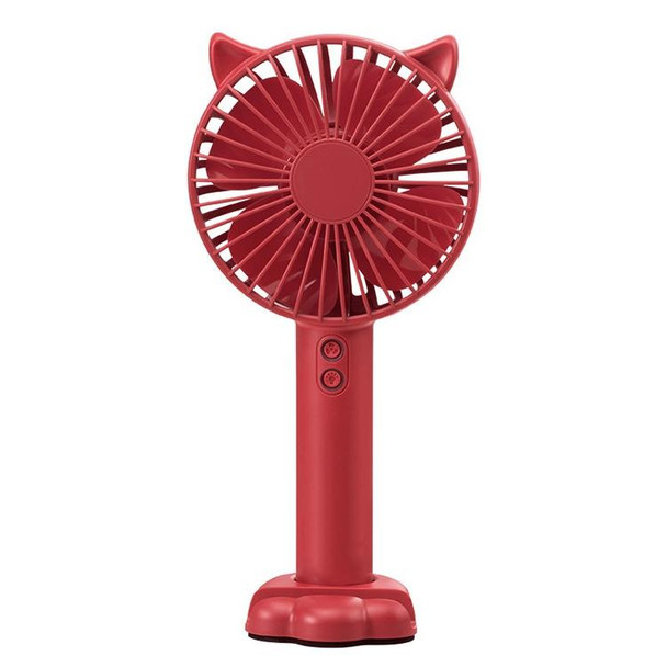 N10 Multi-function Handheld Desktop Holder Electric Fan, with 3 Speed Control (Red)