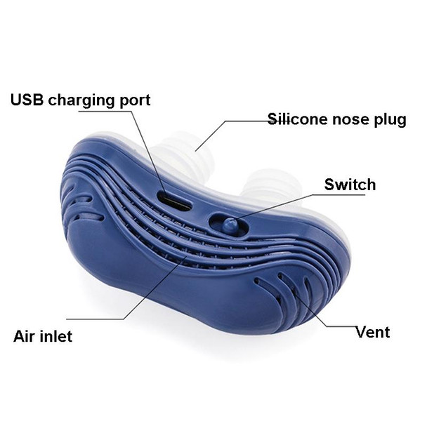 Sleeping Anti-snoring Electric Anti-snoring Device(Blue)