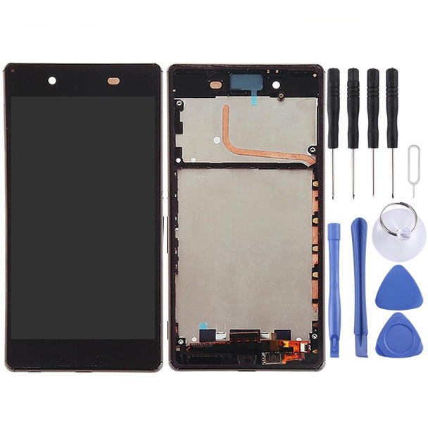  LCD Screen and Digitizer Full Assembly with Frame for Sony Xperia Z4(Black)